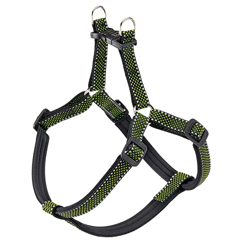 Ferplast Hundegeschirr Daytona Deluxe, Hundegeschirr aus Nylon, mittelgroß/groß, Hundegeschirr mit weicher Polsterung, Verstellbar, Reflektierend. Schwarz-Grün Ferplast Hundegeschirr Daytona Deluxe, Hundegeschirr aus Nylon, mittelgroß/groß, Hundegeschirr mit weicher Polsterung, Verstellbar, Reflektierend. Schwarz-Grün von Ferplast