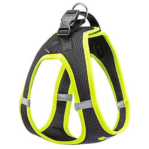 Ferplast Hundegeschirr Grosse Hunde Kaori L, atmungsaktives Hundegeschirr, gepolstert und verstellbar, leicht zu tragen, reflektierende Kanten, Brustumfang 48–54 cm. Gelb Ferplast Hundegeschirr Grosse Hunde Kaori L, atmungsaktives Hundegeschirr, gepolstert und verstellbar, leicht zu tragen, reflektierende Kanten, Brustumfang 48–54 cm. Gelb von Ferplast