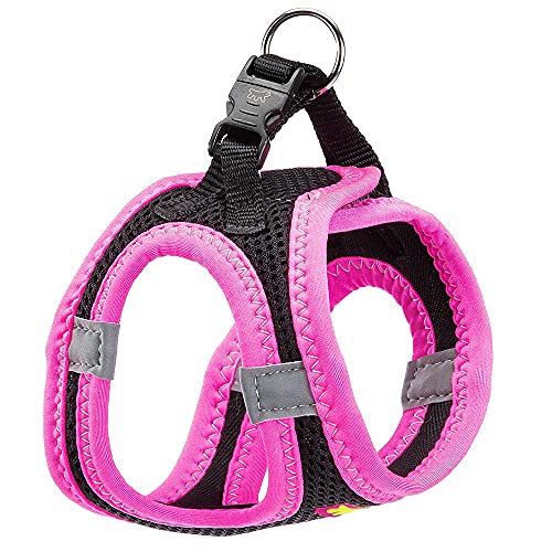 Ferplast Hundegeschirr Kleine Hunde Kaori XXXS, atmungsaktives, gepolstertes und verstellbares Katzengeschirr, leicht zu tragen, reflektierende Kanten, Brustumfang 24–28 cm. Rose Ferplast Hundegeschirr Kleine Hunde Kaori XXXS, atmungsaktives, gepolstertes und verstellbares Katzengeschirr, leicht zu tragen, reflektierende Kanten, Brustumfang 24–28 cm. Rose von Ferplast