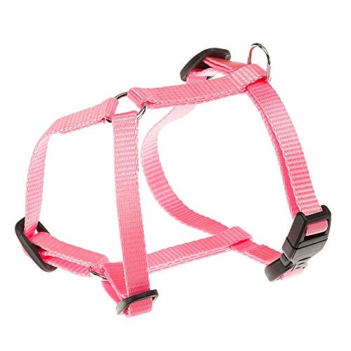Ferplast Hundegeschirr Kleine Hunde Champion S, Katzengeschirr an 3 Punkten verstellbar, einfach zu tragen, Brustumfang 30–46 cm. Rose von Ferplast