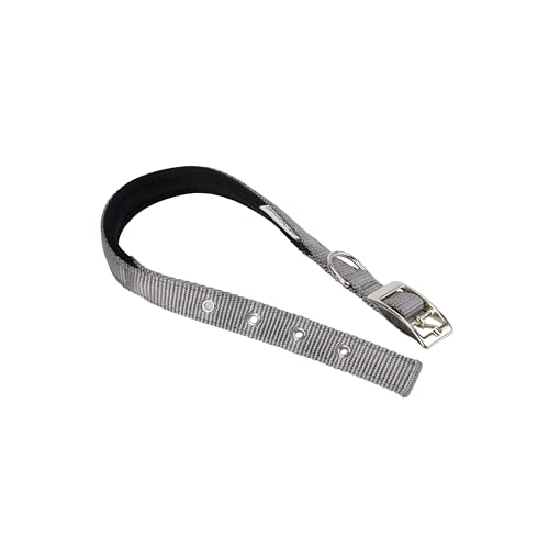 Ferplast Hundehalsband, Größe M, verstellbar, gepolstert, Nylon, Metallschnalle, Halsumfang 32–39 cm, Grau Ferplast Hundehalsband, Größe M, verstellbar, gepolstert, Nylon, Metallschnalle, Halsumfang 32–39 cm, Grau von Ferplast