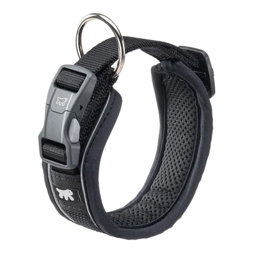 Ferplast Hundehalsband Genius C20/43, Reflektierend, Atmungsaktiv, Einstellbar, Magnetverschluss mit Schnellverschluss, Hundehalsband für mittelgroße Hunde, Weiche Polsterung, Schwarz Ferplast Hundehalsband Genius C20/43, Reflektierend, Atmungsaktiv, Einstellbar, Magnetverschluss mit Schnellverschluss, Hundehalsband für mittelgroße Hunde, Weiche Polsterung, Schwarz von Ferplast