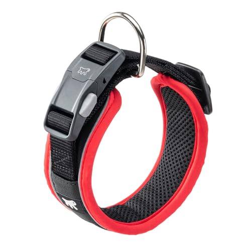 Ferplast Hundehalsband Genius C25/45, Reflektierend, Atmungsaktiv, Einstellbar, Magnetverschluss mit Schnellverschluss, Hundehalsband für mittelgroße Hunde, Weiche Polsterung, Rot Ferplast Hundehalsband Genius C25/45, Reflektierend, Atmungsaktiv, Einstellbar, Magnetverschluss mit Schnellverschluss, Hundehalsband für mittelgroße Hunde, Weiche Polsterung, Rot von Ferplast