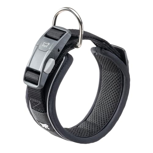 Ferplast Hundehalsband Genius C25/45, Reflektierend, Atmungsaktiv, Einstellbar, Magnetverschluss mit Schnellverschluss, Hundehalsband für mittelgroße Hunde, Weiche Polsterung, Schwarz Ferplast Hundehalsband Genius C25/45, Reflektierend, Atmungsaktiv, Einstellbar, Magnetverschluss mit Schnellverschluss, Hundehalsband für mittelgroße Hunde, Weiche Polsterung, Schwarz von Ferplast