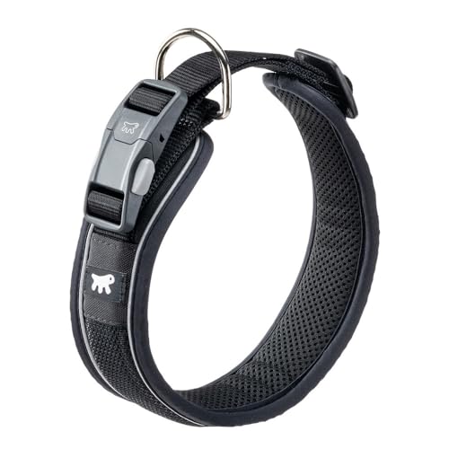 Ferplast Hundehalsband Genius C25/65, Reflektierend, Atmungsaktiv, Einstellbar, Magnetverschluss mit Schnellverschluss, Hundehalsband große Hunde, Weiche Polsterung, Schwarz Ferplast Hundehalsband Genius C25/65, Reflektierend, Atmungsaktiv, Einstellbar, Magnetverschluss mit Schnellverschluss, Hundehalsband große Hunde, Weiche Polsterung, Schwarz von Ferplast