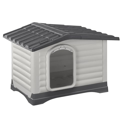 Ferplast Hundehütte DOGVILLA 70 SE, Hundehütte Outdoor, Hundehause, Boden zum Abtropfen, Isolierender Boden, Abnehmbares Dach, Lüftungsgitter, Recycelter Kunststoff 73 x 59 x H 53 cm Ferplast Hundehütte DOGVILLA 70 SE, Hundehütte Outdoor, Hundehause, Boden zum Abtropfen, Isolierender Boden, Abnehmbares Dach, Lüftungsgitter, Recycelter Kunststoff 73 x 59 x H 53 cm von Ferplast