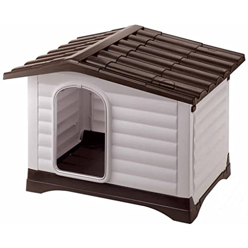 Ferplast Hundehütte DOGVILLA 90, Hundehütte Outdoor, Hundehaus, Seite zum öffnen, Boden zum Abtropfen, Isolierender Boden, Abnehmbares Dach, Lüftungsgitter, Recycelter Kunststoff, 88 x 72 x h 65 cm Ferplast Hundehütte DOGVILLA 90, Hundehütte Outdoor, Hundehaus, Seite zum öffnen, Boden zum Abtropfen, Isolierender Boden, Abnehmbares Dach, Lüftungsgitter, Recycelter Kunststoff, 88 x 72 x h 65 cm von Ferplast