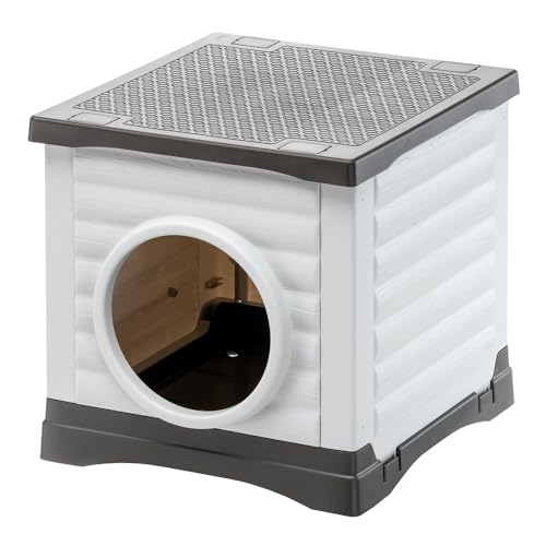 Ferplast - Hundehütte & Katzenzwinger Außenzwinger - Kaninchenhaus - Stabiler recycelter Kunststoff - PETVILLA 50, 38,5 x 43 x h 38,5 cm Ferplast - Hundehütte & Katzenzwinger Außenzwinger - Kaninchenhaus - Stabiler recycelter Kunststoff - PETVILLA 50, 38,5 x 43 x h 38,5 cm von Ferplast