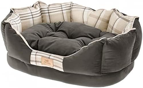 Ferplast Hundekörbchen Hundesofa Katzenbett CHARLES 70 Katzenkörbchen mit Kissen, Weiches Velours, Washbar, 68 x 47 x h 25 cm, Braun Ferplast Hundekörbchen Hundesofa Katzenbett CHARLES 70 Katzenkörbchen mit Kissen, Weiches Velours, Washbar, 68 x 47 x h 25 cm, Braun von Ferplast
