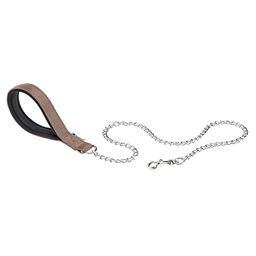 Ferplast Hundeleine Daytona, Kurze Hundeleine mittel/groß Hunde, Anti-Biss-Kette aus Metall, bequemer Nylongriff, gepolstert und Karabinerhaken aus Metall. 100 cm, Braun Ferplast Hundeleine Daytona, Kurze Hundeleine mittel/groß Hunde, Anti-Biss-Kette aus Metall, bequemer Nylongriff, gepolstert und Karabinerhaken aus Metall. 100 cm, Braun von Ferplast