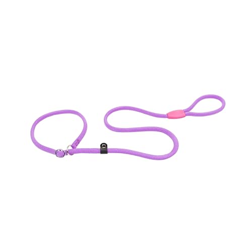 Ferplast Hundeleine und Halsband Sport Robuste verstellbarem Hundeleine aus weichem Nylon, Griff für sichere Kontrolle, Länge 170 cm, Lila von Ferplast