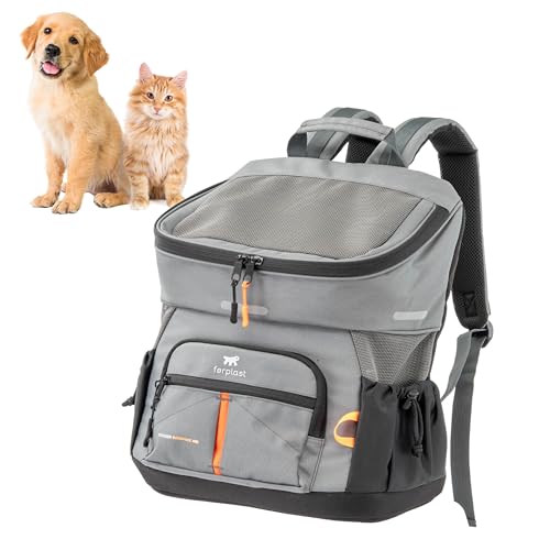 Ferplast Hunderucksack Voyager Backpack, Katzenrucksack, Hundetasche, Hundebox, Weite Öffnung, verstellbare Gurte, Sicherheitsgurt, mit Kissen, max. 10 kg, 29 x 21 x 36 H, Grau Ferplast Hunderucksack Voyager Backpack, Katzenrucksack, Hundetasche, Hundebox, Weite Öffnung, verstellbare Gurte, Sicherheitsgurt, mit Kissen, max. 10 kg, 29 x 21 x 36 H, Grau von Ferplast
