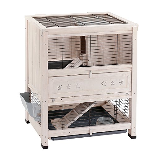 Ferplast Indoor Kaninchenstall, Hasenheim COTTAGE MINI, Meerschweinchen, FSC Holz, Struktur auf zwei Etagen, Zubehör inklusive, 77 x 56 x h 94 cm Ferplast Indoor Kaninchenstall, Hasenheim COTTAGE MINI, Meerschweinchen, FSC Holz, Struktur auf zwei Etagen, Zubehör inklusive, 77 x 56 x h 94 cm von Ferplast