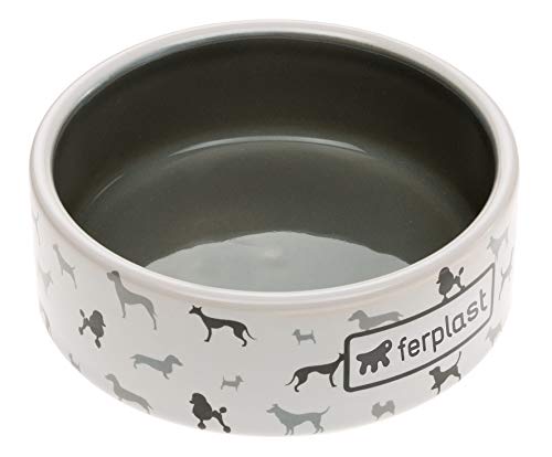Ferplast Keramiknapf für kleine Hunde und Katzen, JUNO MEDIUM, Originelle Fantasie von Ferplast