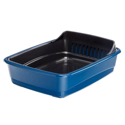 Ferplast Katzenklo Ariel 10, Katzentoilette mit Sieb, das Schmutz für eine einfache Reinigung entfernt, 46,5 x 35,5 x H 11,5 cm, Blau Ferplast Katzenklo Ariel 10, Katzentoilette mit Sieb, das Schmutz für eine einfache Reinigung entfernt, 46,5 x 35,5 x H 11,5 cm, Blau von Ferplast