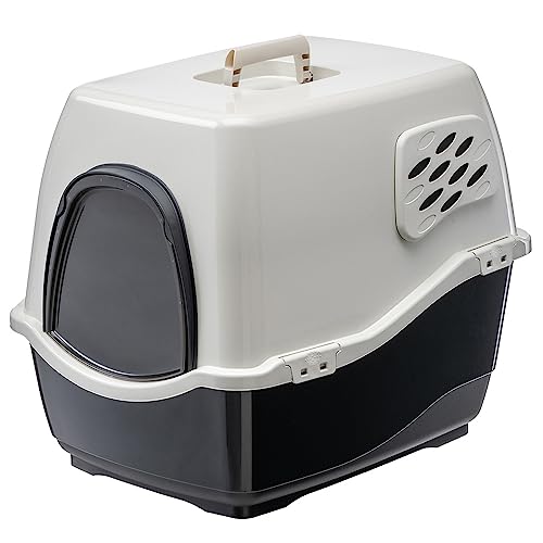 Ferplast Katzentoilette mit Deckel Bill, Katzenklo, Katzentoilette mit Haube, mit 2 Anti-Geruchsfiltern, 50 x 40 x H 42 cm, Tür und Griff Abgedunkelt Ferplast Katzentoilette mit Deckel Bill, Katzenklo, Katzentoilette mit Haube, mit 2 Anti-Geruchsfiltern, 50 x 40 x H 42 cm, Tür und Griff Abgedunkelt von Ferplast