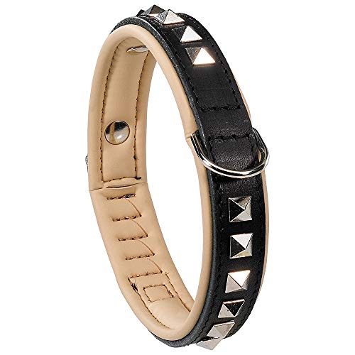 Ferplast Leder Hundehalsband Giotto Luxor aus echtem Leder mit silbernen Nieten, Halsumfang: 35-39 cm., Breite 20 mm. Schwarz Ferplast Leder Hundehalsband Giotto Luxor aus echtem Leder mit silbernen Nieten, Halsumfang: 35-39 cm., Breite 20 mm. Schwarz von Ferplast