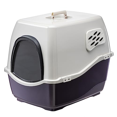 Ferplast Katzentoilette - Katzentoilette mit Dach Maxi Bill - 2 Geruchsfilter - 57 x 45 x h 48 cm - Für drinnen und draußen - zufällige Farbe von Ferplast