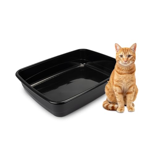Ferplast Katzenklo XXL, offene Katzentoilette, Katzenklo ohne Deckel aus Kunststoff, Katzentoilette für große Katzen, 49,5 x 64,5 x H 14,5 cm, schwarz Ferplast Katzenklo XXL, offene Katzentoilette, Katzenklo ohne Deckel aus Kunststoff, Katzentoilette für große Katzen, 49,5 x 64,5 x H 14,5 cm, schwarz von Ferplast