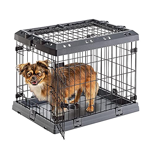Zusammenklappbarer Käfig für sehr kleine Hunde Superior 60 Metallzaun, mit Separator, Doppelverriegelung von Ferplast