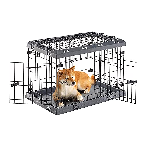 Zusammenklappbarer Käfig für kleine Hunde Superior 75 Metallzaun, mit Separator, Doppelverriegelung von Ferplast