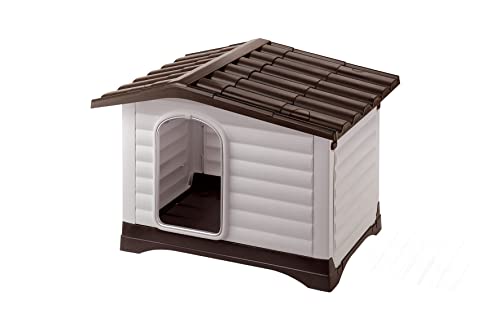 Ferplast Hundehütte DOGVILLA 70, Hundehütte Outdoor, Hundehaus, Seite zum öffnen, Boden zum Abtropfen, Isolierender Boden, Abnehmbares Dach, Lüftungsgitter, Recycelter Kunststoff, 73 x 59 x H 53 cm Ferplast Hundehütte DOGVILLA 70, Hundehütte Outdoor, Hundehaus, Seite zum öffnen, Boden zum Abtropfen, Isolierender Boden, Abnehmbares Dach, Lüftungsgitter, Recycelter Kunststoff, 73 x 59 x H 53 cm von Ferplast
