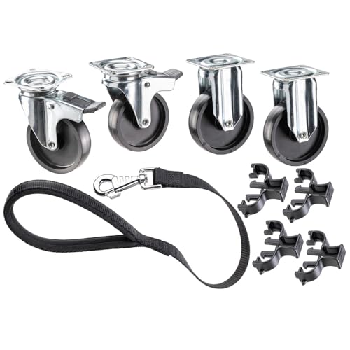 Ferplast Räder für mittelgroßen und großen Hundetransportbox CLIPPER, Set mit 2 schwenkbaren Rädern mit Bremse und 2 festen Rädern für starre Hundetransporter, inklusive Leinengriff Ferplast Räder für mittelgroßen und großen Hundetransportbox CLIPPER, Set mit 2 schwenkbaren Rädern mit Bremse und 2 festen Rädern für starre Hundetransporter, inklusive Leinengriff von Ferplast
