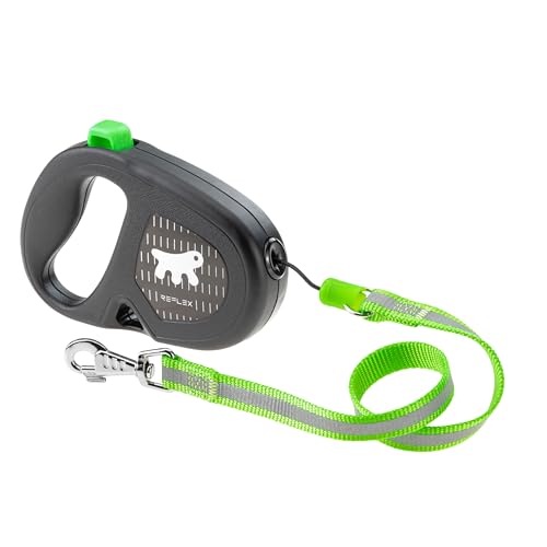 Ferplast Reflektierende Hundeleine Flippy ONE Reflex, Rollleine mittelgroße Hunde bis 20 kg. Ausziehbare Schnur max. 5 m. Einzelner Knopf zum Verriegeln und Entriegeln, grün Ferplast Reflektierende Hundeleine Flippy ONE Reflex, Rollleine mittelgroße Hunde bis 20 kg. Ausziehbare Schnur max. 5 m. Einzelner Knopf zum Verriegeln und Entriegeln, grün von Ferplast