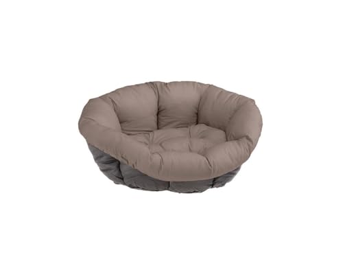 Ferplast Hundekissen, Hundebett und Katzenbett SOFA 'CUSHION 8 Kissen für Haustiere, gepolsterter Bezug, weiche waschbare Baumwollpolsterung, verstellbar mit Gummizug, 85 x 62 x h 28,5 cm grau von Ferplast