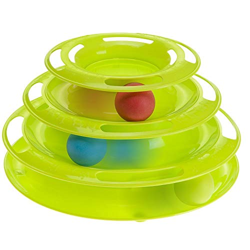 Ferplast Interaktives Spielzeug für Katzen Twister aus Kunststoff mit rutschfesten Füßen, 4 Schichten, 3 Kugeln inklusive, Ø 24,5 x 13 cm Ferplast Interaktives Spielzeug für Katzen Twister aus Kunststoff mit rutschfesten Füßen, 4 Schichten, 3 Kugeln inklusive, Ø 24,5 x 13 cm von Ferplast