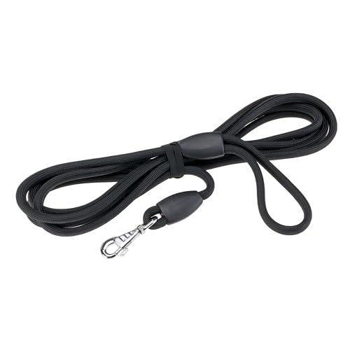 Ferplast Sport Hundeleine, Lange Leine für Hunde, 5 m Länge, Trainingsleine, Leine aus Nylonschnur mit Karabiner und Griff, Länge 5 Meter, Schwarz Ferplast Sport Hundeleine, Lange Leine für Hunde, 5 m Länge, Trainingsleine, Leine aus Nylonschnur mit Karabiner und Griff, Länge 5 Meter, Schwarz von Ferplast