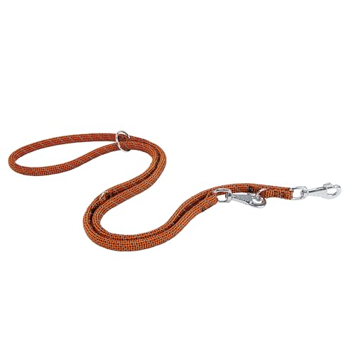 Ferplast Sport Reflex Hundeleine, Trainingsleine, reflektierend, aus Nylonschnur, mit doppeltem Metallkarabinerhaken, verstellbare Länge maximal 200 cm, Orange Ferplast Sport Reflex Hundeleine, Trainingsleine, reflektierend, aus Nylonschnur, mit doppeltem Metallkarabinerhaken, verstellbare Länge maximal 200 cm, Orange von Ferplast