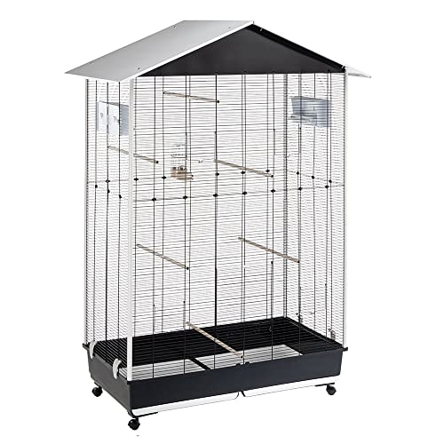 Ferplast Vogelkäfig, Vogelvoliere NOTA Large Kanarienvogel, Zebrafinken, Wellensittiche, aus Metal, Dach aus Aluminium, Inkl. Zubehör Sitzstangen Drehbare Futternäpfe Räder, 111 x 66.5 x h 167 cm Ferplast Vogelkäfig, Vogelvoliere NOTA Large Kanarienvogel, Zebrafinken, Wellensittiche, aus Metal, Dach aus Aluminium, Inkl. Zubehör Sitzstangen Drehbare Futternäpfe Räder, 111 x 66.5 x h 167 cm von Ferplast
