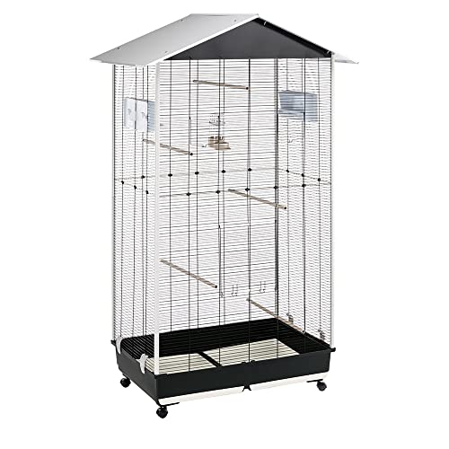 Ferplast Vogelkäfig, Vogelvoliere NOTA MEDIUM Kanarienvogel, Zebrafinken, Wellensittiche, aus Metal, Dach aus Aluminium, Inkl. Zubehör Sitzstangen Drehbare Futternäpfe Räder, 95 x 64 x h 165.5 cm. Ferplast Vogelkäfig, Vogelvoliere NOTA MEDIUM Kanarienvogel, Zebrafinken, Wellensittiche, aus Metal, Dach aus Aluminium, Inkl. Zubehör Sitzstangen Drehbare Futternäpfe Räder, 95 x 64 x h 165.5 cm. von Ferplast