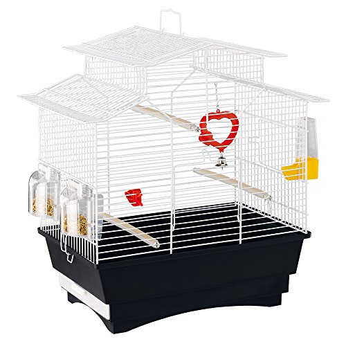 Ferplast Vogelkäfig Pagoda Kanarienvogel, Zebrafinken, Wellensittiche, aus Metall, Inkl. Zubehör Sitzstangen Drehbare Futternäpfe, 47 x 29.5 x h 50 cm. Ferplast Vogelkäfig Pagoda Kanarienvogel, Zebrafinken, Wellensittiche, aus Metall, Inkl. Zubehör Sitzstangen Drehbare Futternäpfe, 47 x 29.5 x h 50 cm. von Ferplast