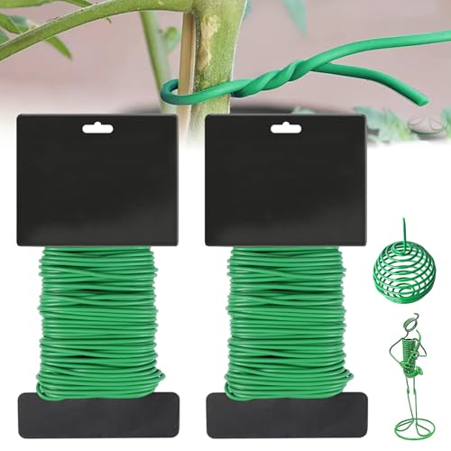 2 Stück Pflanzendraht 2.5mm x 10m,Bindedraht Pflanzen Weich,Gartendraht Gummiert,Pflanzen Draht,Dicke Bindedraht Gummiert,Blumendraht Grün Ummantelt für Gartenarbeit Kletterpflanzen,Reben,Blumen 2 Stück Pflanzendraht 2.5mm x 10m,Bindedraht Pflanzen Weich,Gartendraht Gummiert,Pflanzen Draht,Dicke Bindedraht Gummiert,Blumendraht Grün Ummantelt für Gartenarbeit Kletterpflanzen,Reben,Blumen von FerraDrend