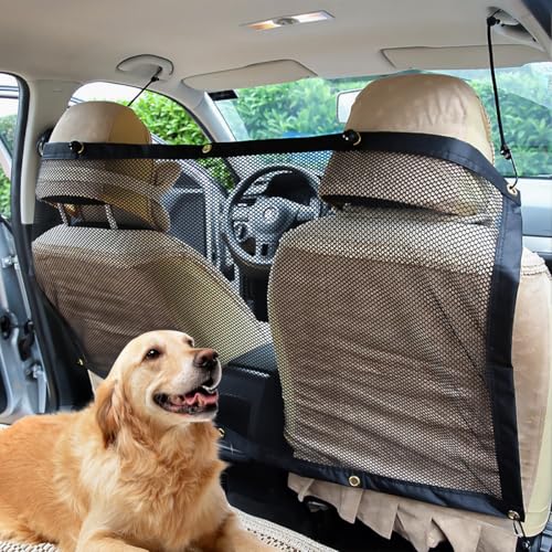 Hundenetz Auto Rückbank, 115 x 62 cm Auto Hundenetz Sicherheitsnetz mit verstellbarem Seil und Haken, Trennnetz zwischen Haustier & Autofahrer, Hunde Netz für Auto, für Kombis, Lastwagen, SUV,Schwarz Hundenetz Auto Rückbank, 115 x 62 cm Auto Hundenetz Sicherheitsnetz mit verstellbarem Seil und Haken, Trennnetz zwischen Haustier & Autofahrer, Hunde Netz für Auto, für Kombis, Lastwagen, SUV,Schwarz von FerraDrend