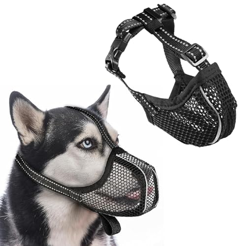 Hunde Maulkorb für Kleine Hunde,Verstellbar Hundemaulkorb Reflektierende,Komfort-Netz Maulkorb Hund,Anti-Nageln,Giftköderschutz Hund Anti-Rutsch,Atmungsaktiv,Schwarz, S Hunde Maulkorb für Kleine Hunde,Verstellbar Hundemaulkorb Reflektierende,Komfort-Netz Maulkorb Hund,Anti-Nageln,Giftköderschutz Hund Anti-Rutsch,Atmungsaktiv,Schwarz, S von FerraDrend