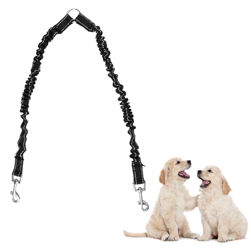 Leine für 2 Hunde, Hundeleine für Zwei Hunde, Doppelleine Verstellbar 360°Drehbar Hundeleine, Verwicklungsfreier Doppel-Hundeleinen-Koppler mit Reflektierende für Klein Mittlere und Große Leine für 2 Hunde, Hundeleine für Zwei Hunde, Doppelleine Verstellbar 360°Drehbar Hundeleine, Verwicklungsfreier Doppel-Hundeleinen-Koppler mit Reflektierende für Klein Mittlere und Große von FerraDrend