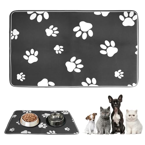 Napfunterlage Hunde Und Katze, 50 X 30 cm Saugfähige Schnelltrocknend Futtermatten für Haustier, Futtermatte Hund, Unterlage Katzennapf, wasserdichte und rutschfeste für Wohnzimmer, Zoohandlung Napfunterlage Hunde Und Katze, 50 X 30 cm Saugfähige Schnelltrocknend Futtermatten für Haustier, Futtermatte Hund, Unterlage Katzennapf, wasserdichte und rutschfeste für Wohnzimmer, Zoohandlung von FerraDrend