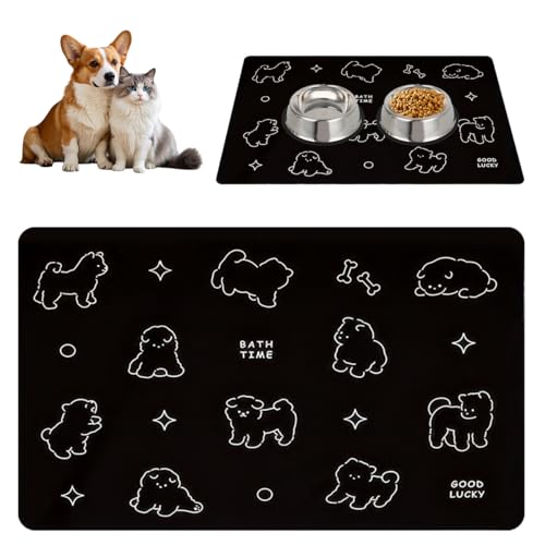 Napfunterlage Hunde und Katze, 60x40 cm Super Saugfähige Futtermatte für Haustier, Schnelltrocknend Kieselgur Futternapf Unterlage, Anti-Rutsch Futtermatte Hund, Wasserdicht Futtermatte Für Haustiere Napfunterlage Hunde und Katze, 60x40 cm Super Saugfähige Futtermatte für Haustier, Schnelltrocknend Kieselgur Futternapf Unterlage, Anti-Rutsch Futtermatte Hund, Wasserdicht Futtermatte Für Haustiere von FerraDrend