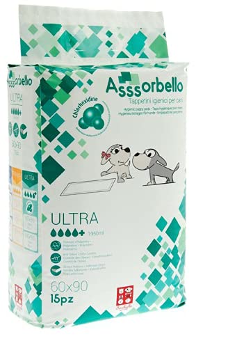 Ferribiella Hygiene-Fußmatten für Hunde, 60 x 90 cm, 15 Stück mit Chorhexidina von Ferribiella