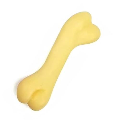 FestPreis Kauspielzeug aus Gummi Hundespielzeug Hund Zerrspielzeug Zahnpflege Knochen Gelb von FestPreis