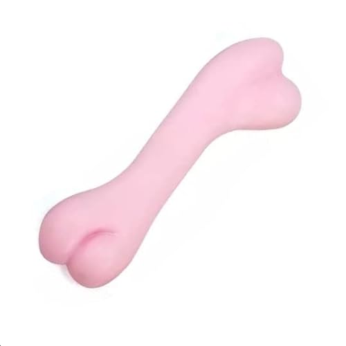 FestPreis Kauspielzeug aus Gummi Hundespielzeug Hund Zerrspielzeug Zahnpflege Knochen Pink von FestPreis