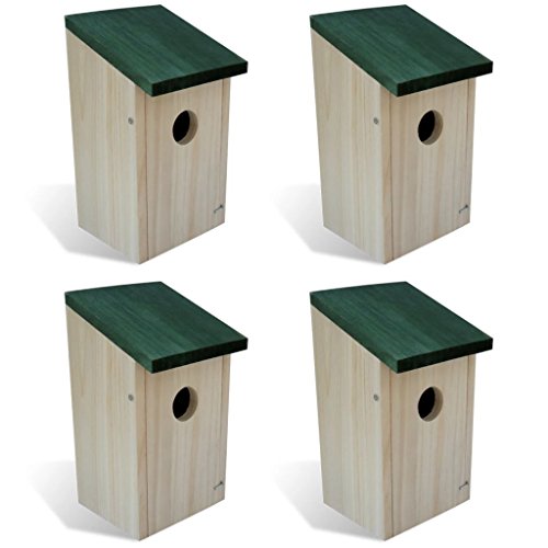 Festnight 4 Stück Vogelhaus Vogelhäuser Nistkasten Futterhaus Vogelfutterhaus aus Kiefernholz 14 x 15 x 22 cm Festnight 4 Stück Vogelhaus Vogelhäuser Nistkasten Futterhaus Vogelfutterhaus aus Kiefernholz 14 x 15 x 22 cm von Festnight