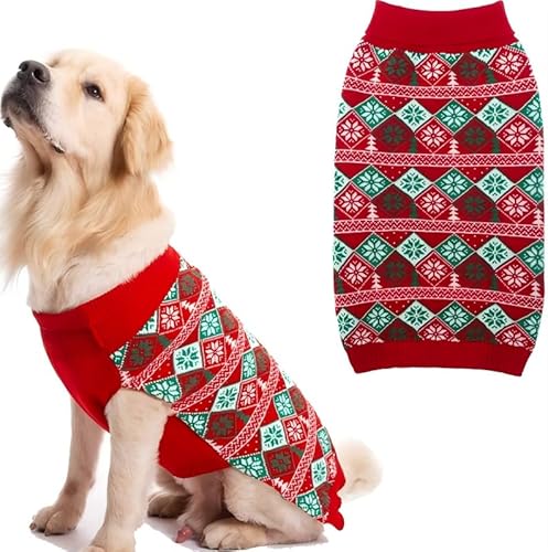 Hundepullover Weihnachten Haustier Katze Hunde Pullover Gestrickter Hundepulli Weihnachten Hund Weihnachtsoutfit Hunde Pullover von Feuvois