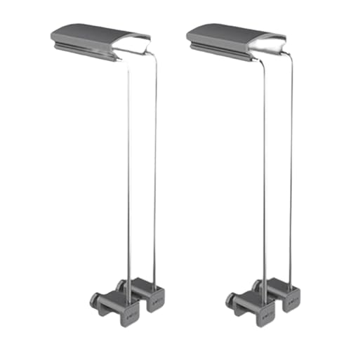 FewNvWa 2 Stück Aquarium Lampenhalterung Eleganter Lichtständer für Fischbecken mit Stabiler Klemmhalterung Montagehalterung Aus Massivem Metall Als Aquarium, 20x5c2cm von FewNvWa