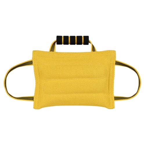 FewNvWa Bite Pillow Hunde Bite Tug Toy mit 3 Griffen Haustier Accessoires Training Hundespielzeug Hartes Pull -Spielzeug für kleine große mittelgroße Hunde, Gelb FewNvWa Bite Pillow Hunde Bite Tug Toy mit 3 Griffen Haustier Accessoires Training Hundespielzeug Hartes Pull -Spielzeug für kleine große mittelgroße Hunde, Gelb von FewNvWa