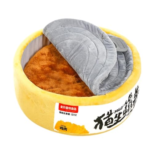 FewNvWa Dose Geformte Katzenbett Anti Schlupfbodenmaschine mit Kapuzendecke mit Weicher Kissen Ramen Schüssel Katzenbett mit Deckhöhle FewNvWa Dose Geformte Katzenbett Anti Schlupfbodenmaschine mit Kapuzendecke mit Weicher Kissen Ramen Schüssel Katzenbett mit Deckhöhle von FewNvWa