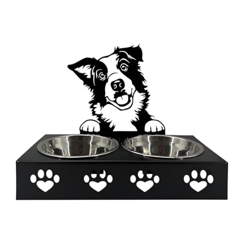 FewNvWa Erhöhte Futter Und Wasserschale für Katzen Und Hunde, Doppelnapf Aus Edelstahl, C von FewNvWa